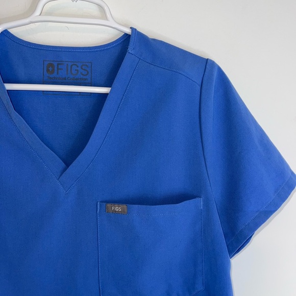 Figs Womens blue Scrub Top medium - Picture 5 of 9
